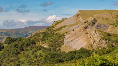 Llangollen, Denbighshire, Galler, İngiltere yakınlarındaki Panorama Yürüyüşü 'nden manzara