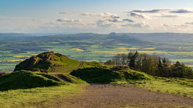 Wrekin 'den, Telford, Shropshire, İngiltere yakınlarından, güneye, Eyton' a bakıyor.