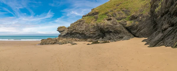 Cliff Edge Llangrannog Beach Ceredigion Dyfed Wales — Stock Photo, Image