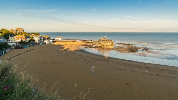 Cichy Wieczór Viking Bay Broadstairs Kent Anglia — Zdjęcie stockowe