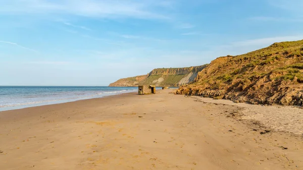Old Bunker Beach Cayton Bay Scarborough North Yorkshire — Stock Photo, Image