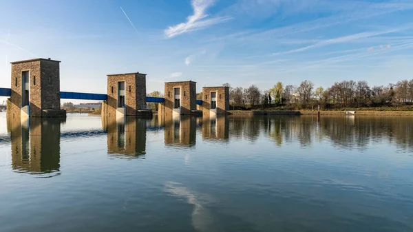 Ruhrwehr Híd Ruhr Folyó Felett Duisburgban Észak Rajna Vesztfáliában Németország — Stock Fotó