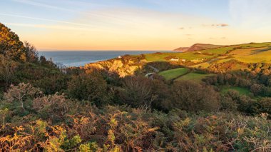 Ilfracombe yakınlarında, Devon, İngiltere - Hillsborough Hill 'den Hele Bay' e doğru görüş