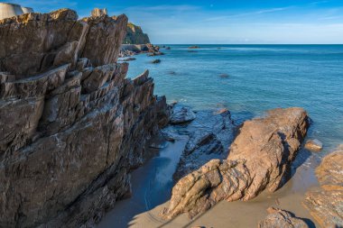 Ilfracombe 'daki Bristol Kanalı kıyısı, Devon, İngiltere - Capstone Geçit Töreni' nden bakıyor