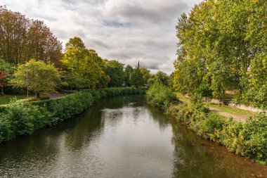 The River Tone, Taunton, Somerset, İngiltere, İngiltere