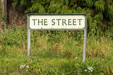 İşaret: The Street, Lower Halstow, Kent, İngiltere, İngiltere