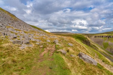 Kuzey Pennine 'de Cumbria, İngiltere' deki Nick Yüksek Kupası 'nda peyzaj.