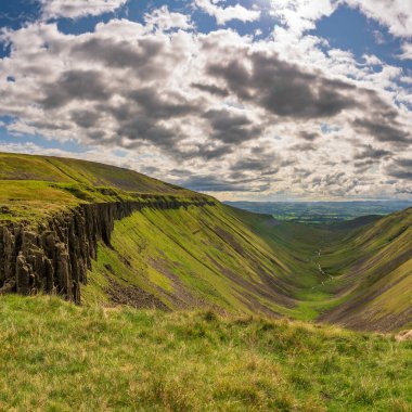 Kuzey Pennine 'de Cumbria, İngiltere' deki Nick Yüksek Kupası 'nda peyzaj.