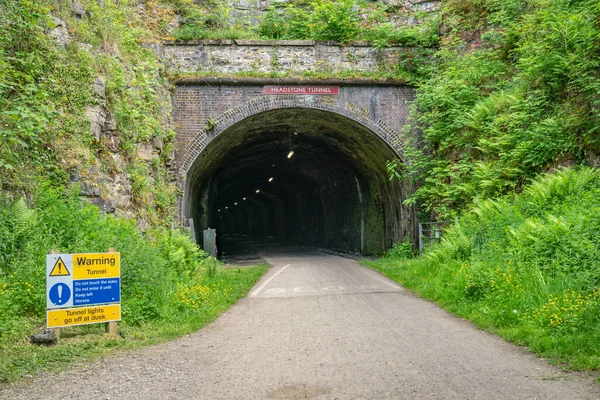 Ingången Till Gravstenstunneln Nära Monsal Head East Midlands Derbyshire Peak — Stockfoto