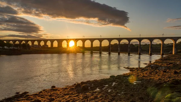 Royal Border Bridge River Tweed Berwick Tweed Northumberland England — Stock Photo, Image