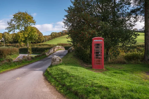 Stenbro Och Telefonkiosk Malmsmead Devon England Storbritannien — Stockfoto