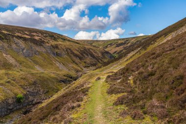 Blakethwaite Force and Mine Gunnerside yakınlarında, Kuzey Yorkshire, İngiltere, İngiltere