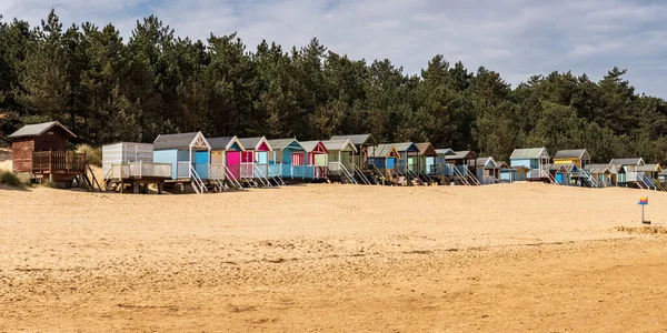 Beach Beach Huts Wells Next Sea Norfolk England — стокове фото