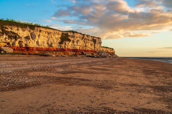Kvällsljus Och Moln Över Hunstanton Cliffs Norfolk England Storbritannien — Stockfoto