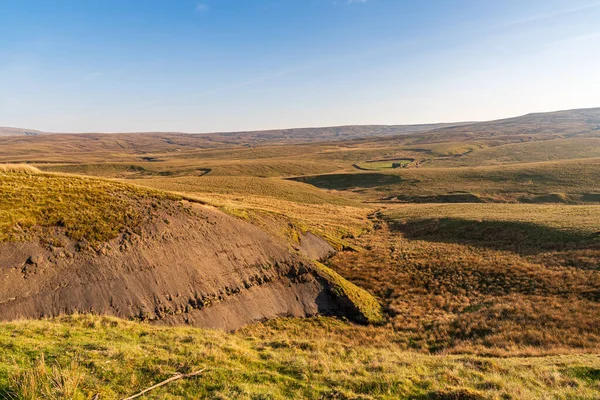 stock image View over the Yorkshire Dales landscape from the B6270 road between Nateby and Birkdale, North Yorkshire, England, UK