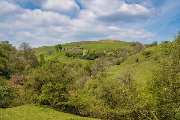 Paisaje Swaledale Entre Keld Fuerza Kisdon Yorkshire Del Norte Inglaterra — Foto de Stock