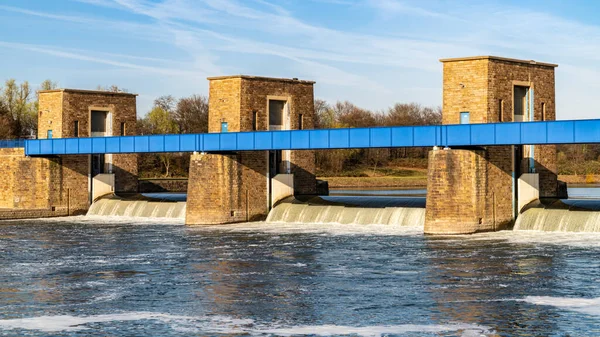 Ruhrwehr Most Přes Řeku Porúří Duisburgu Severní Porýní Vestfálsko Německo — Stock fotografie