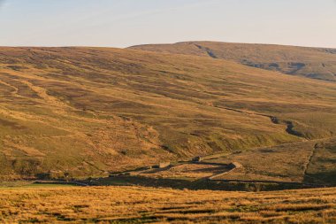 Birkdale ve Keld arasındaki Yorkshire Dales manzarası, Kuzey Yorkshire, İngiltere, İngiltere