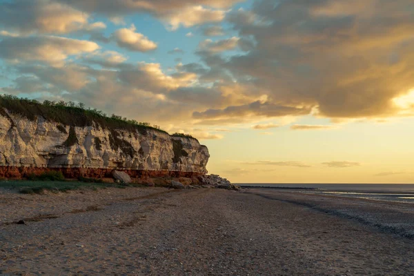 Kvällsljus Och Moln Över Hunstanton Cliffs Norfolk England Storbritannien — Stockfoto