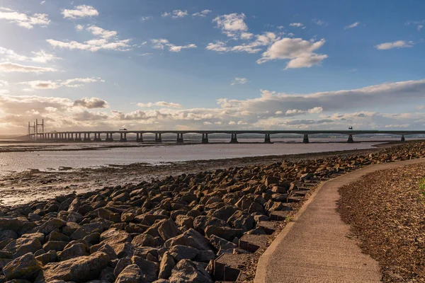 Die Prince Wales Bridge Die Die Über Den Fluss Severn — Stockfoto