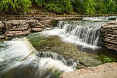 Aysgarth Şelaleleri, Kuzey Yorkshire, İngiltere, İngiltere
