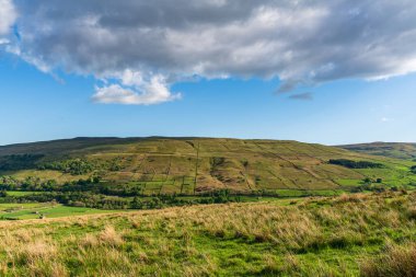 Gunnerside, North Yorkshire, İngiltere yakınlarındaki Yorkshire Dales arazisi.