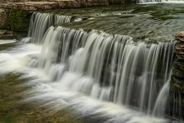 Lower Falls Aysgarth Falls North Yorkshire Anglia Egyesült Királyság — Stock Fotó