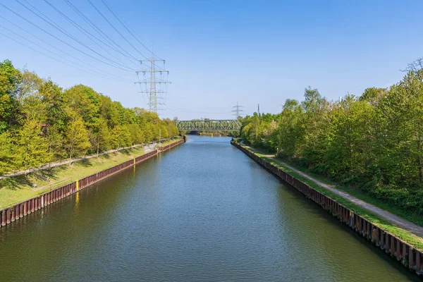 Utsikt Över Rhen Herne Kanalen Bottrop Nordrhein Westfalen Tyskland — Stockfoto