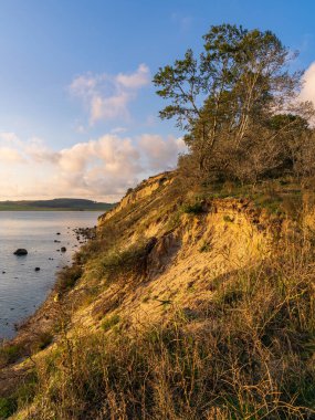 Baltık Denizi Kıyısı ve Ruegen Adası, Mecklenburg-Batı Pomerania, Almanya 'daki Klein Zicker kayalıkları