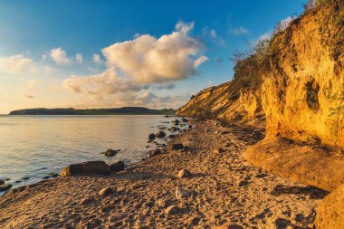 Klein Zicker, Mecklenburg-Batı Pomerania, Almanya 'da sahili ve uçurumları olan Baltık Denizi Kıyısı