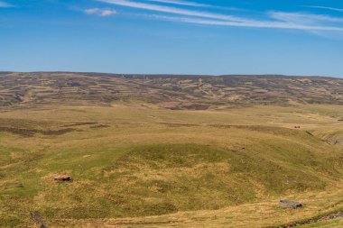 Nateby ve Birkdale arasındaki B6270 yolundan Yorkshire Dales arazisine bakın, Kuzey Yorkshire, İngiltere, İngiltere