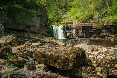Keld yakınlarındaki Kisdon Kuvveti, Kuzey Yorkshire, İngiltere, İngiltere