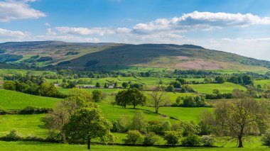 Sedbergh, Cumbria, İngiltere yakınlarındaki Yorkshire Dales manzarası