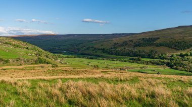 Gunnerside, North Yorkshire, İngiltere yakınlarındaki Yorkshire Dales arazisi.