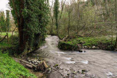 Ratingen yakınlarındaki Angerbach 'a bakın, Kuzey Ren-Vestfalya, Almanya