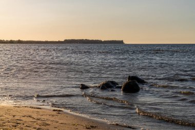 Sahil ve Baltık Denizi kıyıları Zierow, Mecklenburg-Batı Pomerania, Almanya