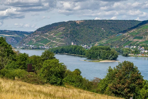 Вид Долину Среднего Рейна Вблизи Лорха Гессен Германия — стоковое фото
