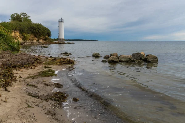Der Leuchtturm Maltzien Auf Der Insel Rügen Mecklenburg Vorpommern — Stockfoto