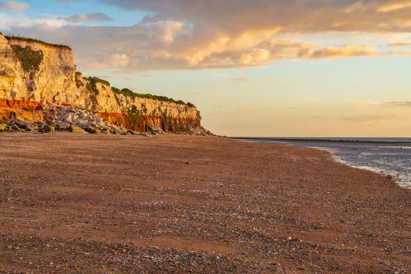 Kvällsljus Och Moln Över Hunstanton Cliffs Norfolk England Storbritannien — Stockfoto