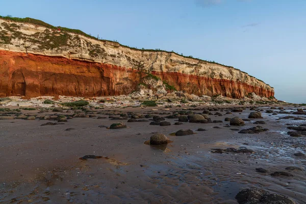 Kvällsljus Vid Hunstanton Cliffs Norfolk England Storbritannien — Stockfoto