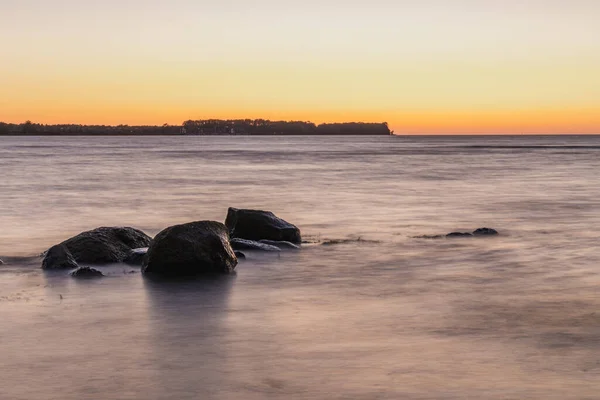 Вечер Балтийском Море Вид Пляжа Цирове Мекленбург Западная Померания Германия — стоковое фото