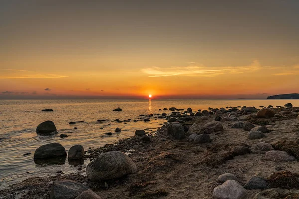 Sonnenuntergang Über Der Ostsee Von Klein Zicker Mecklenburg Vorpommern Deutschland — Stockfoto