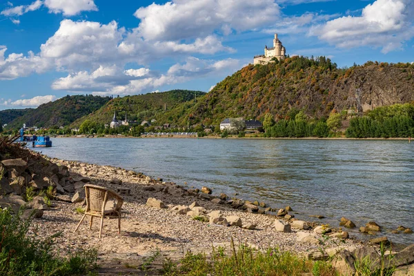 Spay Rheinland Pfalz August 2020 Blick Von Spay Auf Den — Stockfoto