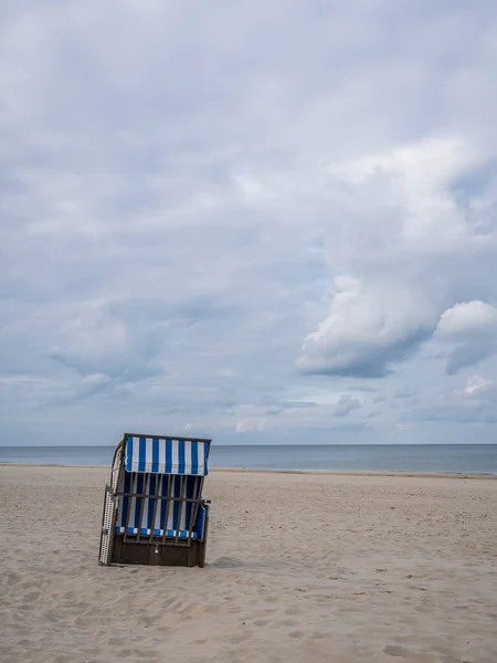 Costa Del Mar Báltico Una Silla Playa Playa Ahlbeck Mecklemburgo — Foto de Stock