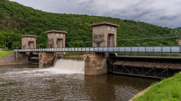 Weir River Nahe Niederhausen Rajna Vidék Pfalz Németország — Stock Fotó