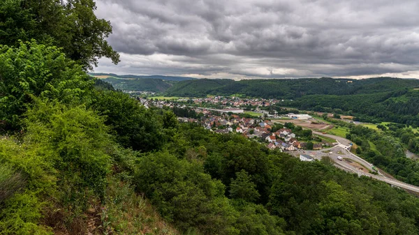 Hochstetten Dhaun Rheinland Pfalz Juli 2021 Blick Vom Nahe Skywalk — Stockfoto