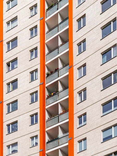 Berlim Alemanha Setembro 2021 Fachada Edifício Alto Com Varandas Berlin — Fotografia de Stock