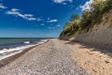 Baltık Denizi kıyısı Elmenhorst Sahili, Mecklenburg-Batı Pomerania, Almanya