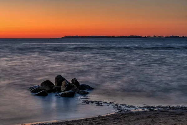 Abend Der Ostsee Vom Strand Aus Gesehen Zierow Mecklenburg Vorpommern — Stockfoto