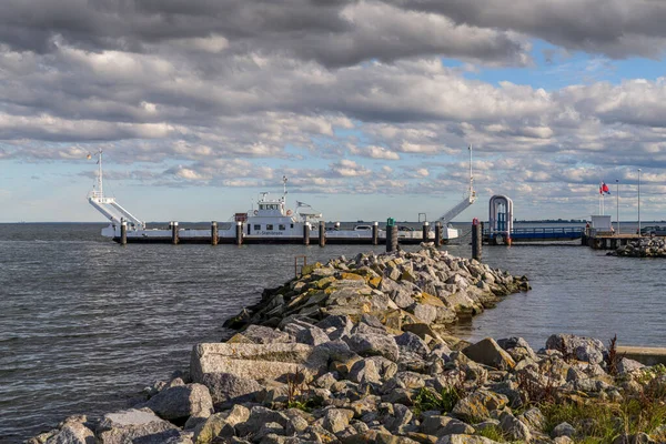 Stahlbrode Mecklenburg Vorpommern Oktober 2020 Eine Autofähre Kommt Aus Glewitz — Stockfoto